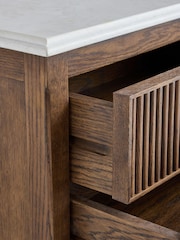 Dark Natural Collection Luxe Alderley Wide Bedside Table - Image 11 of 11