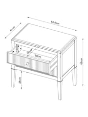 Dark Natural Collection Luxe Alderley Wide Bedside Table - Image 3 of 11