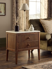 Dark Natural Collection Luxe Alderley Wide Bedside Table - Image 5 of 11