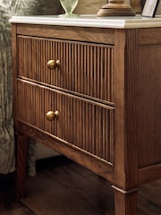 Dark Natural Collection Luxe Alderley Wide Bedside Table - Image 7 of 11