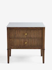 Dark Natural Collection Luxe Alderley Wide Bedside Table - Image 9 of 11