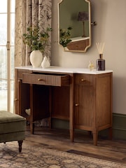 Dark Natural Collection Luxe Alderley Console Dressing Table - Image 4 of 10