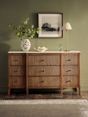 Dark Natural Collection Luxe Alderley Wide Chest of Drawers - Image 1 of 12