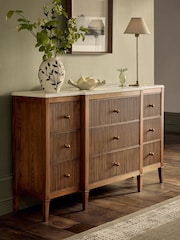 Dark Natural Collection Luxe Alderley Wide Chest of Drawers - Image 2 of 12