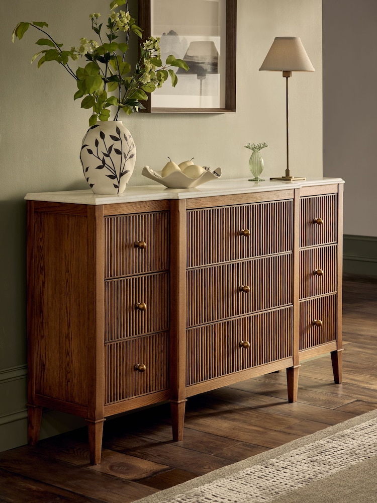Dark Natural Collection Luxe Alderley Wide Chest of Drawers - Image 2 of 12 Dark Natural Collection Luxe Alderley Wide Chest of Drawers - Image 2 of 12