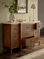 Dark Natural Collection Luxe Alderley Wide Chest of Drawers - Image 4 of 12
