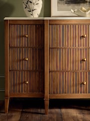 Dark Natural Collection Luxe Alderley Wide Chest of Drawers - Image 7 of 12