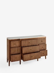 Dark Natural Collection Luxe Alderley Wide Chest of Drawers - Image 9 of 12