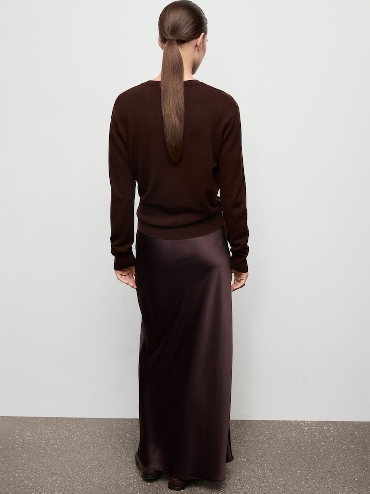 Mango Purple Satin Maxi Skirt - Image 2 of 7