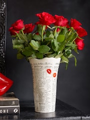 Rockett St George Cream Love Note Vase - Image 1 of 10
