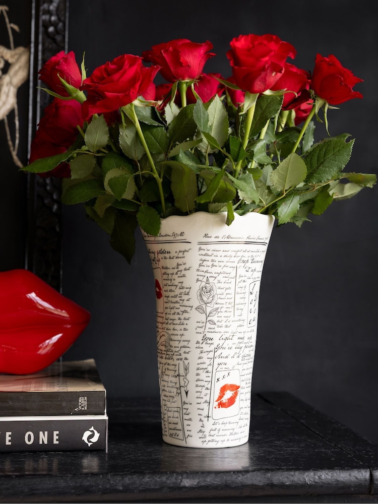 Rockett St George Cream Love Note Vase - Image 2 of 10 Rockett St George Cream Love Note Vase - Image 2 of 10