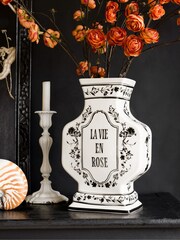 Rockett St George Cream La Vie En Rose Statement Vase - Image 1 of 6