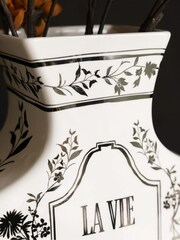 Rockett St George Cream La Vie En Rose Statement Vase - Image 2 of 6