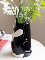 Rockett St George Black/Cream Claude the Cat Vase - Image 4 of 8