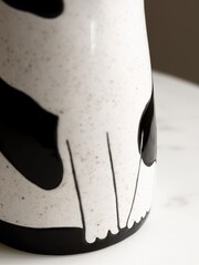 Rockett St George Black/Cream Claude the Cat Vase - Image 6 of 8