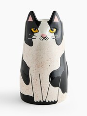 Rockett St George Black/Cream Claude the Cat Vase - Image 7 of 8