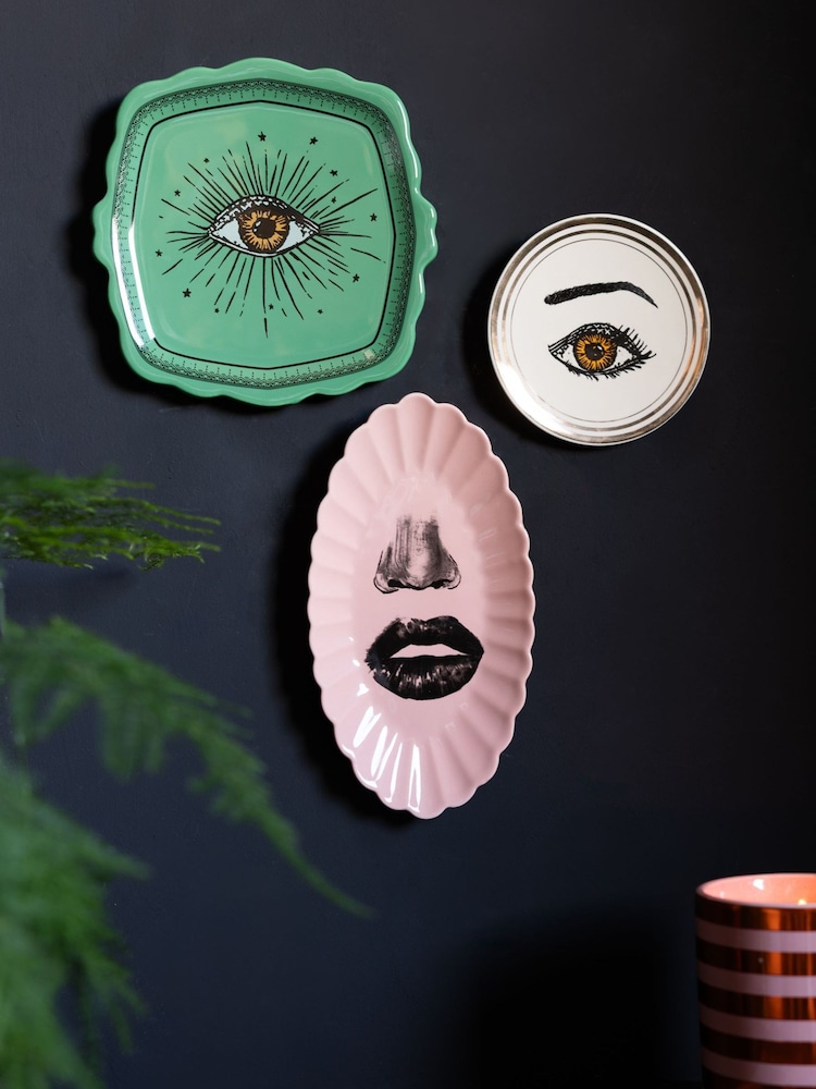 Rockett St George 3 Piece Multi All eyes on you Wall Plate Set - Image 2 of 7