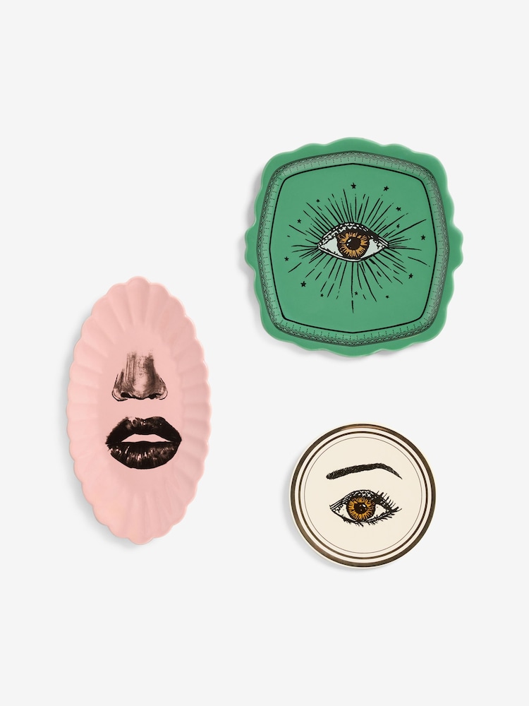 Rockett St George 3 Piece Multi All eyes on you Wall Plate Set - Image 7 of 7