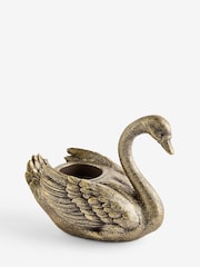 Rockett St George Gold Vintage Style Swan Tea Light Holder - Image 6 of 6