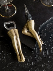 Rockett St George Gold Legs Up Bottle Opener and Stopper Set - Image 1 of 6