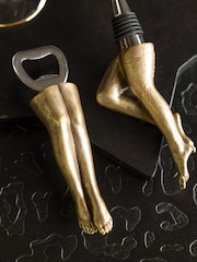 Rockett St George Gold Legs Up Bottle Opener and Stopper Set - Image 3 of 6