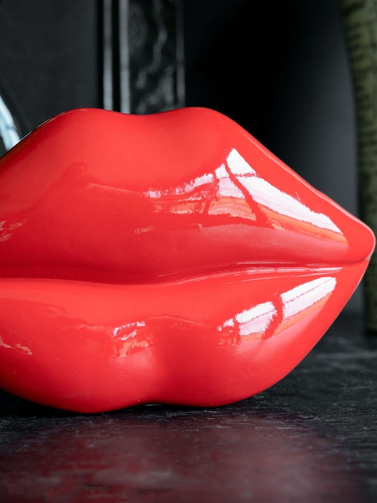 Rockett St George Red Kiss and Tell Lips Ornament - Image 2 of 6 Rockett St George Red Kiss and Tell Lips Ornament - Image 2 of 6