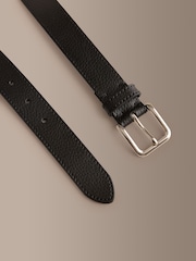Black Signature Casual Skinny Leather Belt Made In Italy - Image 3 of 3
