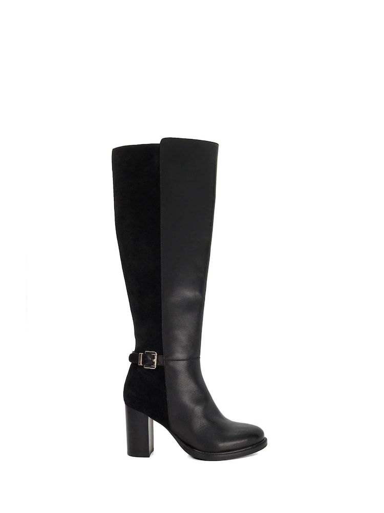 Dune London Black Secretly Knee High Boots - Image 2 of 6 Dune London Black Secretly Knee High Boots - Image 2 of 6