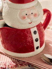 Red Santa Stacking Gravy Boat and Condiment Pot - Image 4 of 7