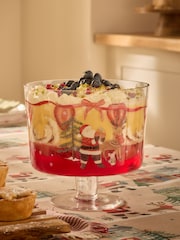 Red Christmas Santa Glass Trifle Dessert Bowl - Image 1 of 4