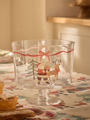 Red Christmas Santa Glass Trifle Dessert Bowl - Image 2 of 4