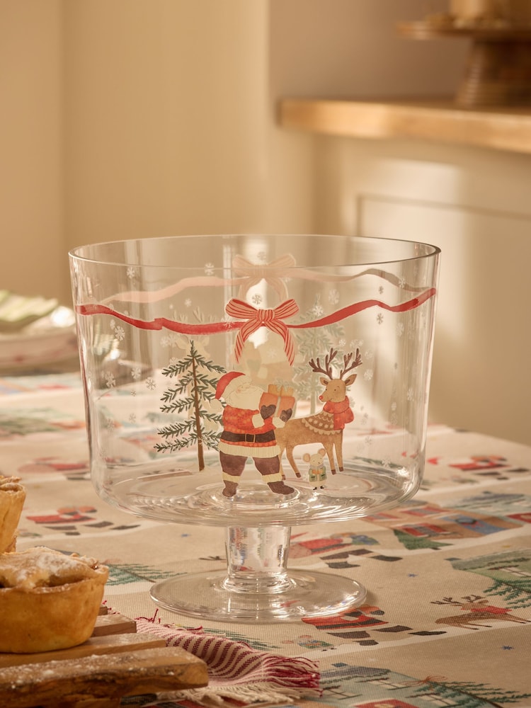 Red Christmas Santa Glass Trifle Dessert Bowl - Image 2 of 4 Red Christmas Santa Glass Trifle Dessert Bowl - Image 2 of 4