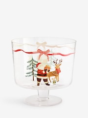 Red Christmas Santa Glass Trifle Dessert Bowl - Image 4 of 4