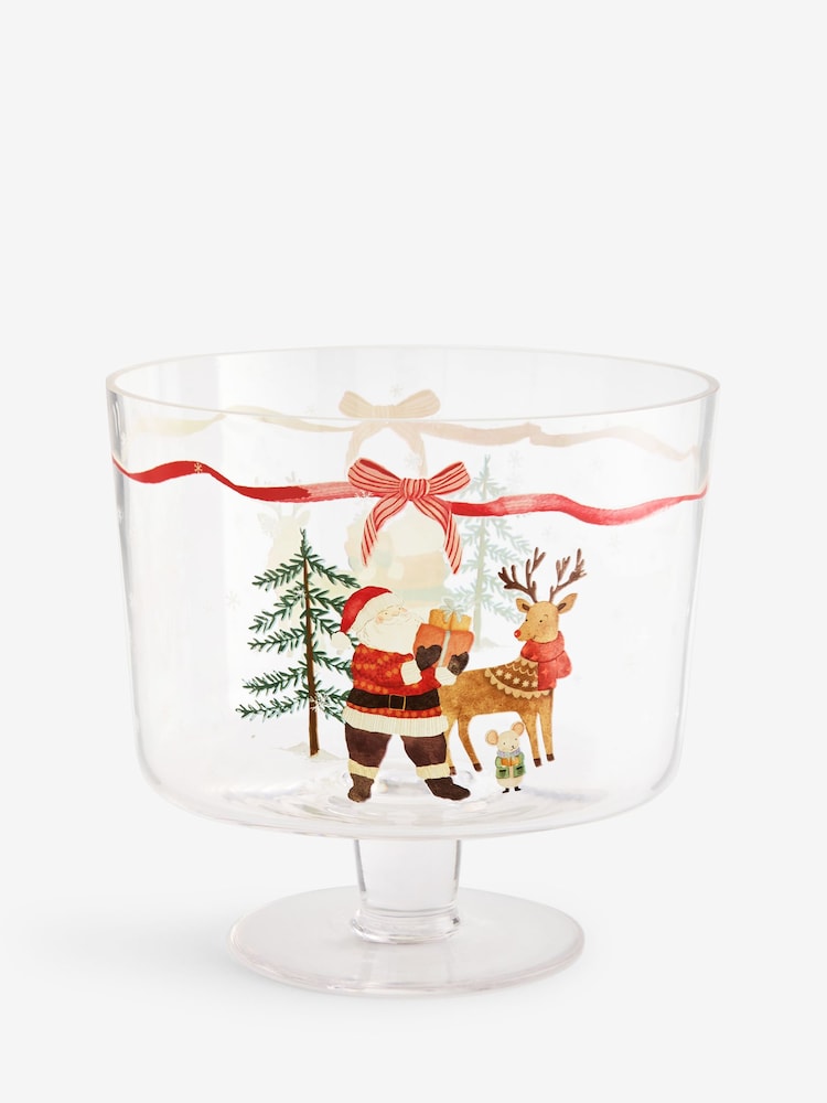Red Christmas Santa Glass Trifle Dessert Bowl - Image 4 of 4 Red Christmas Santa Glass Trifle Dessert Bowl - Image 4 of 4