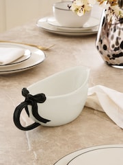 Monochrome Bow Gravy Boat - Image 2 of 5
