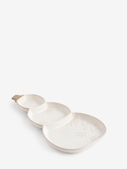 Natural Christmas Snowman Divided Serving Platter - Image 4 of 4