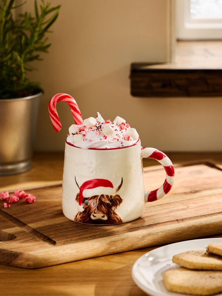 Natural Christmas Hamish The Highland Cow Mug - Image 1 of 4