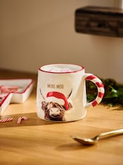 Natural Christmas Hamish The Highland Cow Small Mug - Image 1 of 4
