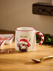 Natural Christmas Hamish The Highland Cow Small Mug - Image 2 of 4