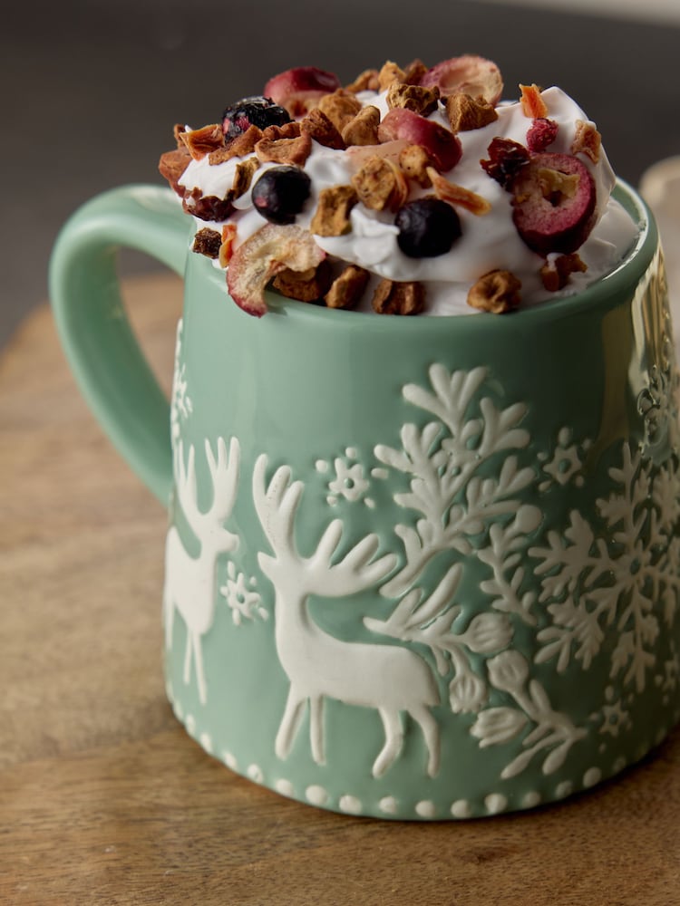 Sage Green Christmas Reindeer Mug - Image 2 of 3