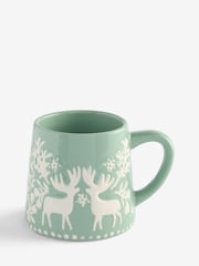 Sage Green Christmas Reindeer Mug - Image 3 of 3
