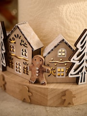 Natural Light Up Christmas Gingerbread Kitchen Roll Holder - Image 3 of 5