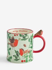 Green Merry Christmas Robin Mug - Image 3 of 3