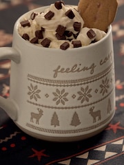 Natural Fairisle Reindeer and Snowflake Mug - Image 2 of 3