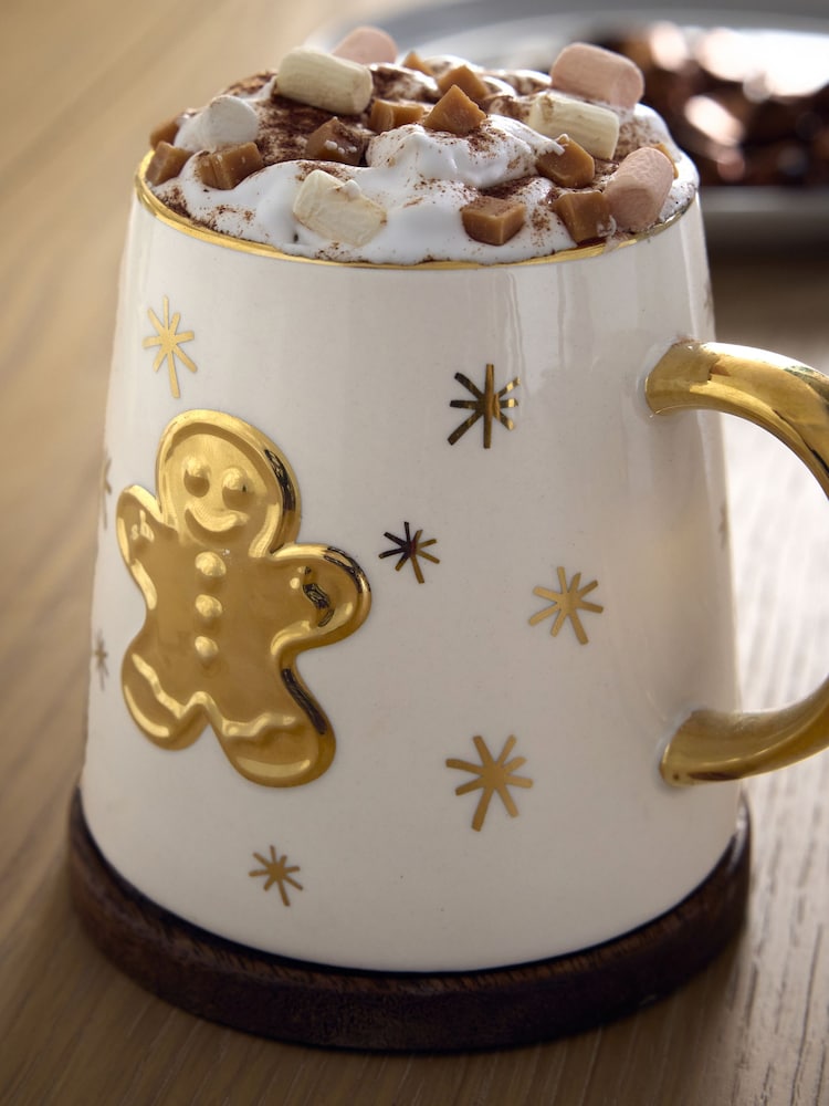 Gold Gingerbread Mug - Image 2 of 3 Gold Gingerbread Mug - Image 2 of 3