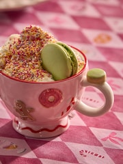 Pink Festive Food Gingerbread and Treats Footed Mug - Image 2 of 3