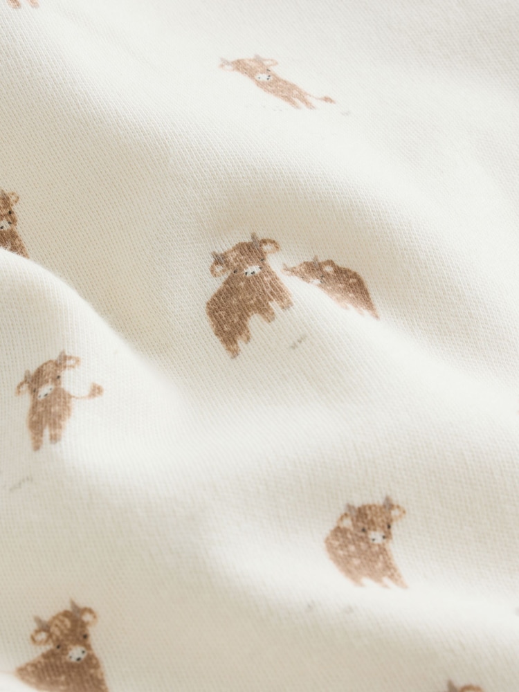 Hamish the Highland Cow, Cream - Cotton Jersey Button Through Pyjamas - Bild 2 von 3 Hamish the Highland Cow, Cream - Cotton Jersey Button Through Pyjamas - Bild 2 von 3