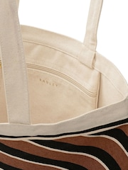 Radley Grey Diagonal Stripe Extra Large Tote Bag - Image 3 of 4