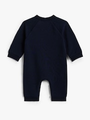 Tommy Hilfiger Blue Logo Embroidery Terry Coverall Bodysuit - Image 2 of 2