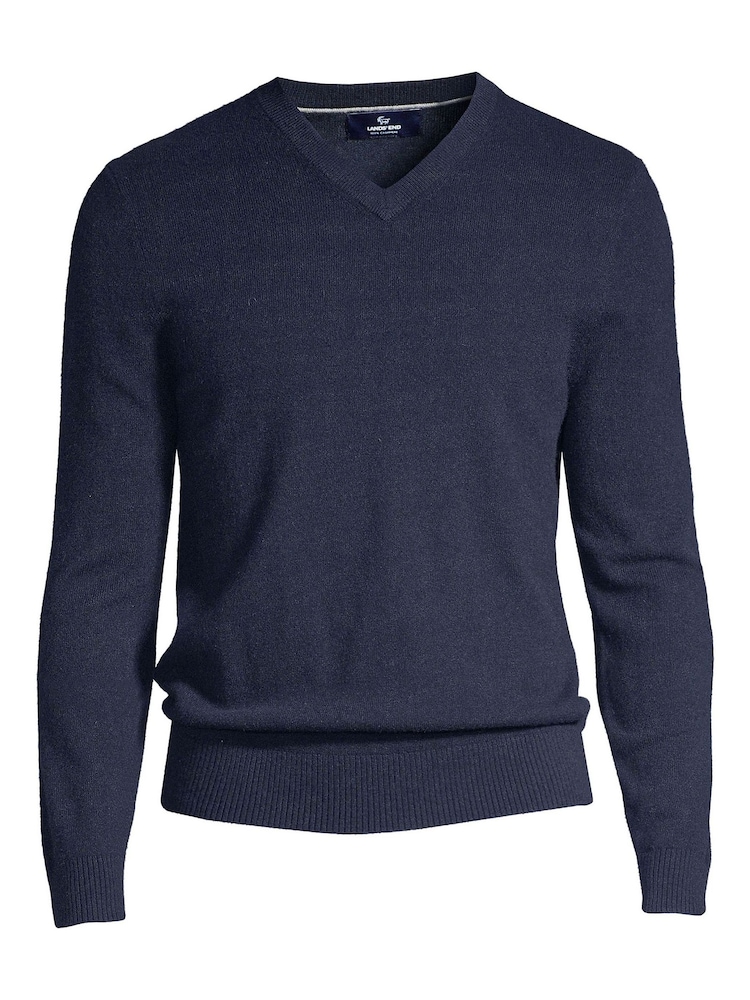 Lands' End Blue Cashmere Crew Neck Jumper - Image 2 of 2